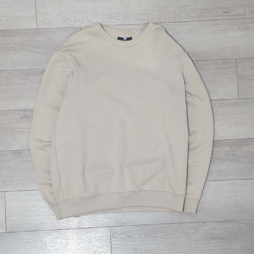 H&M Men's Light Beige Crewneck Sweater